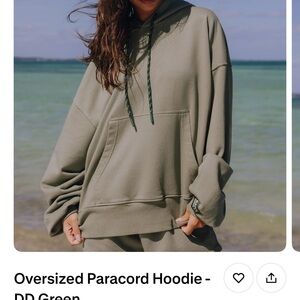 Daily Drills oversized paracord hoodie in dd green